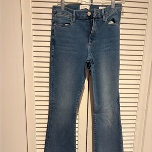 Frame Denim Medium Wash High-Rise Flare Jeans
